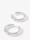 Mint Velvet large hoop earrings silver-toned steel - British product
