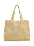 South Beach Straw Woven Shoulder Tote Bag