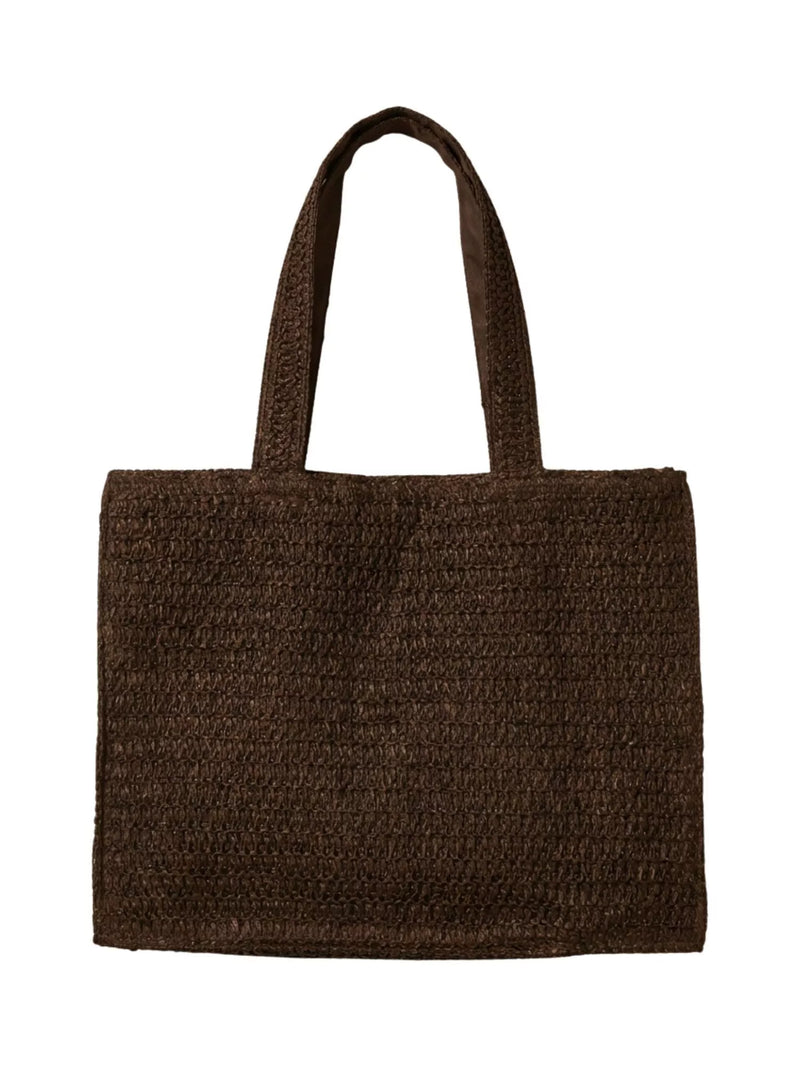 South Beach straw woven tote bag textured finish, imported from the UK