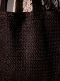 South Beach straw woven tote bag textured finish, imported from the UK