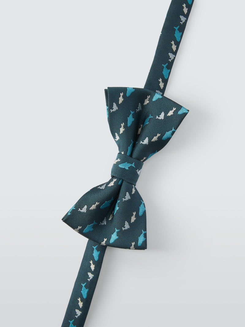 John Lewis Kids Shark Bow Tie Green, imported from the UK
