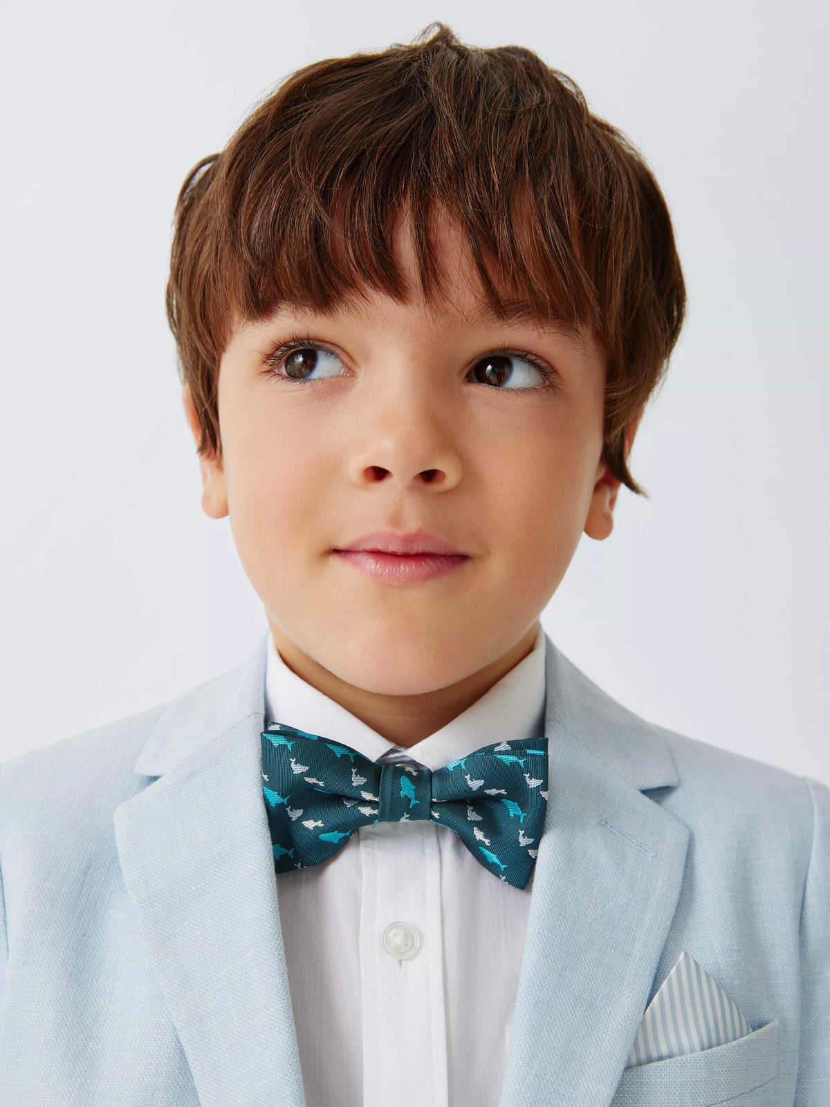 John Lewis Kids Shark Bow Tie Green, imported from the UK
