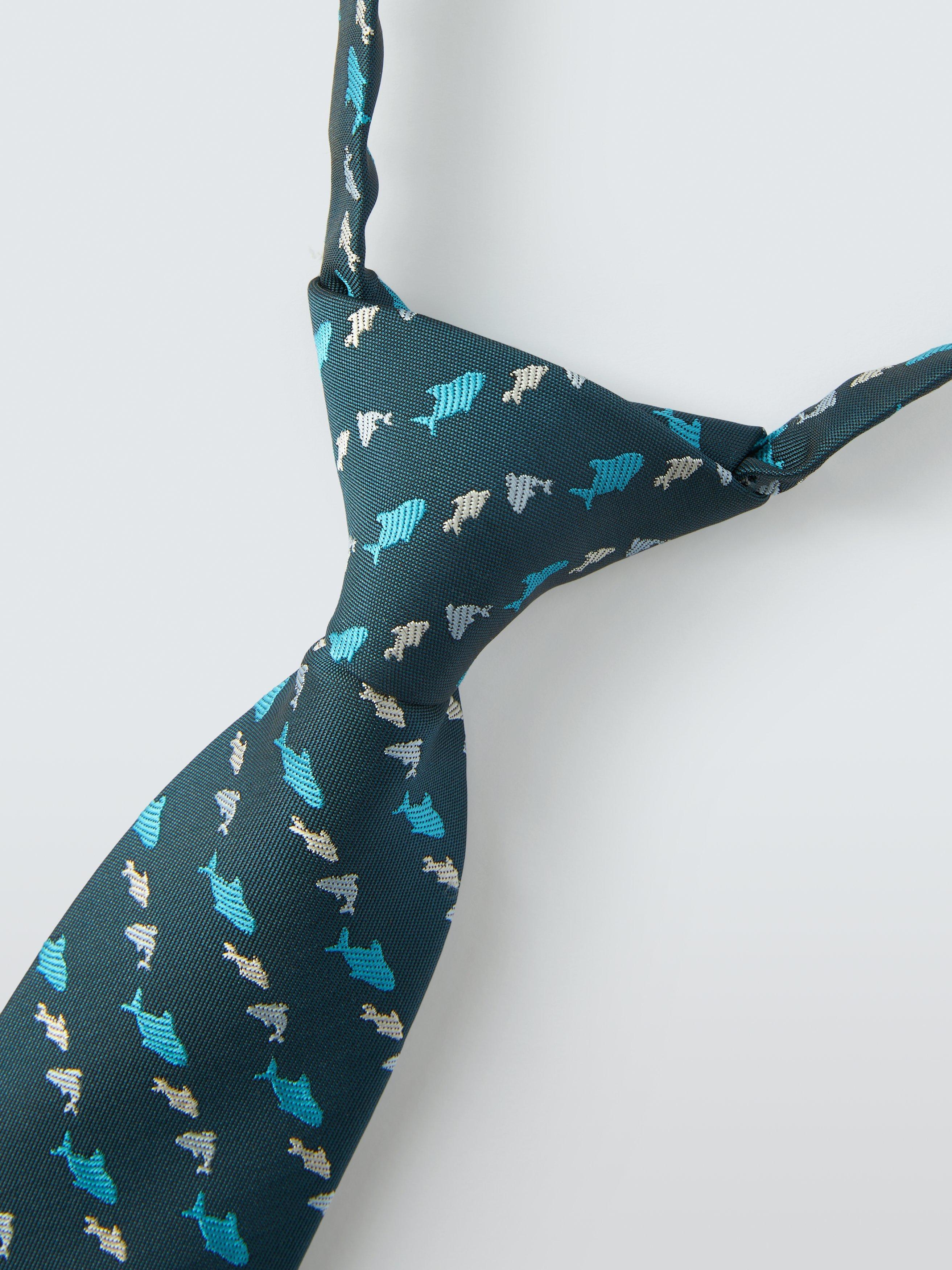 John Lewis green kids' shark tie - British product