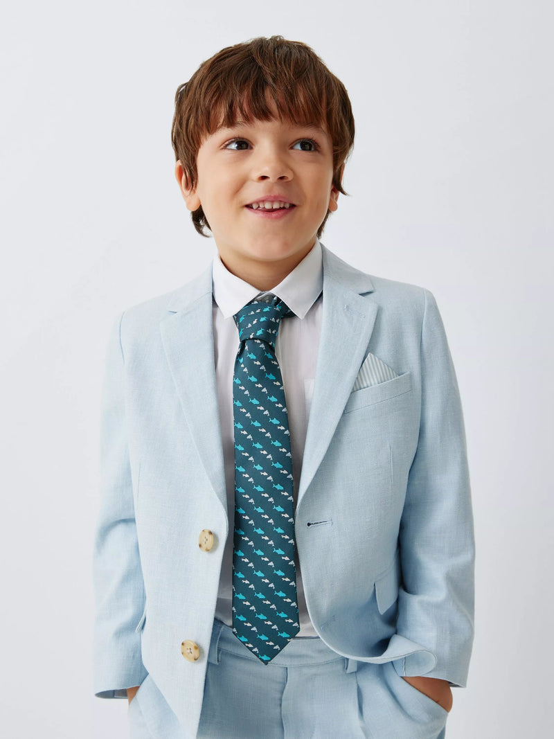John Lewis green kids' shark tie - British product