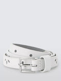 John Lewis kids white leather cut out belt, imported from the UK