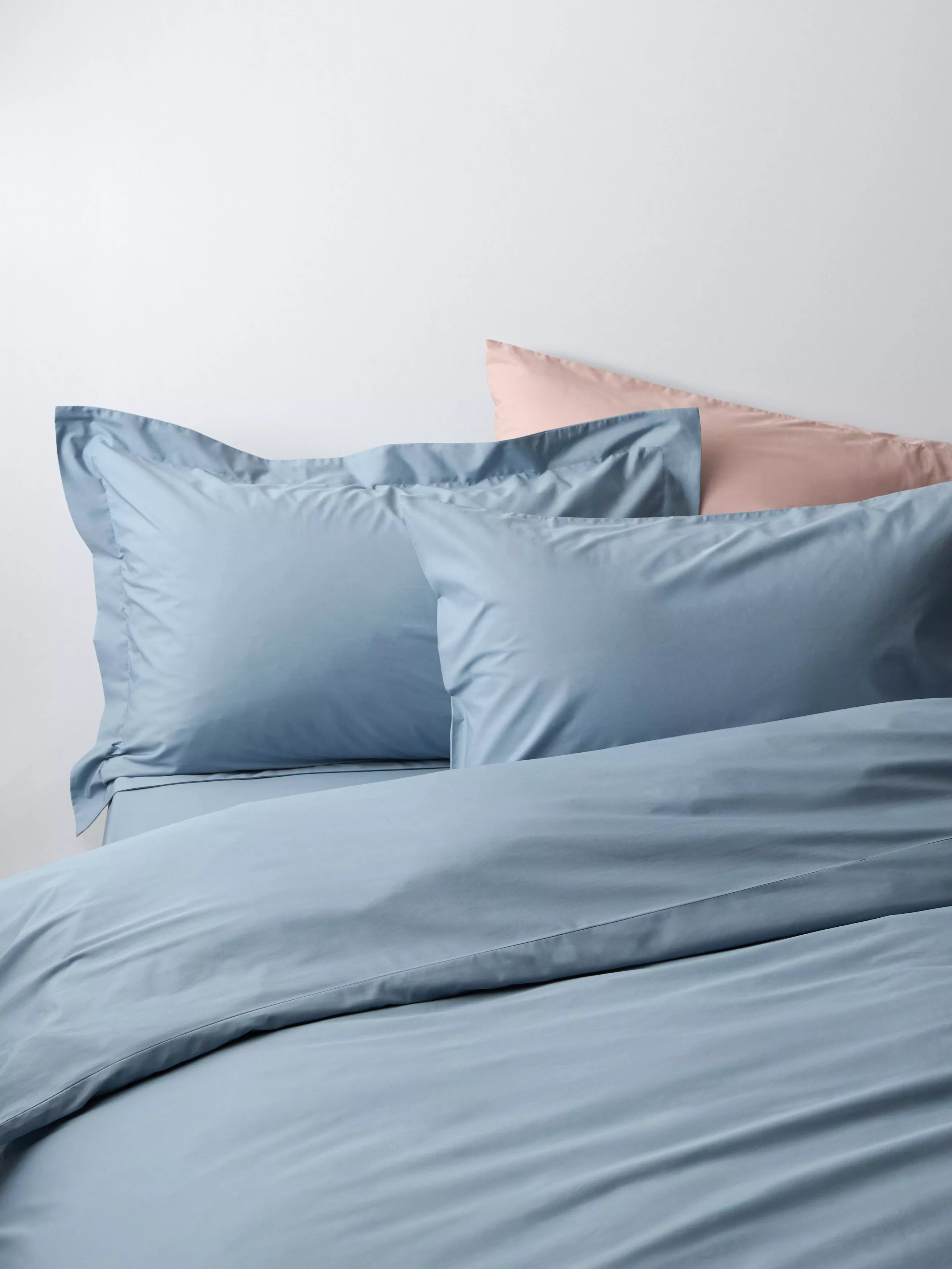John Lewis Egyptian Cotton Percale Easy Care 260 Thread Count Double Duvet Cover Set