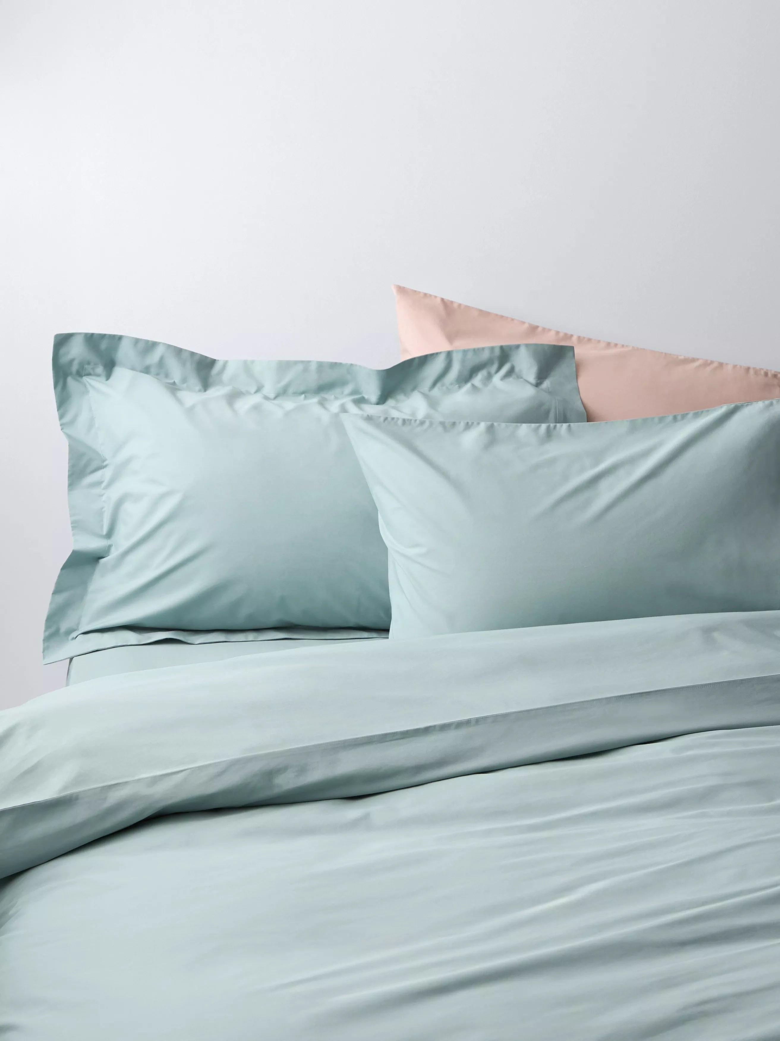 John Lewis Egyptian Cotton Percale Easy Care 260 Thread Count Double Duvet Cover Set