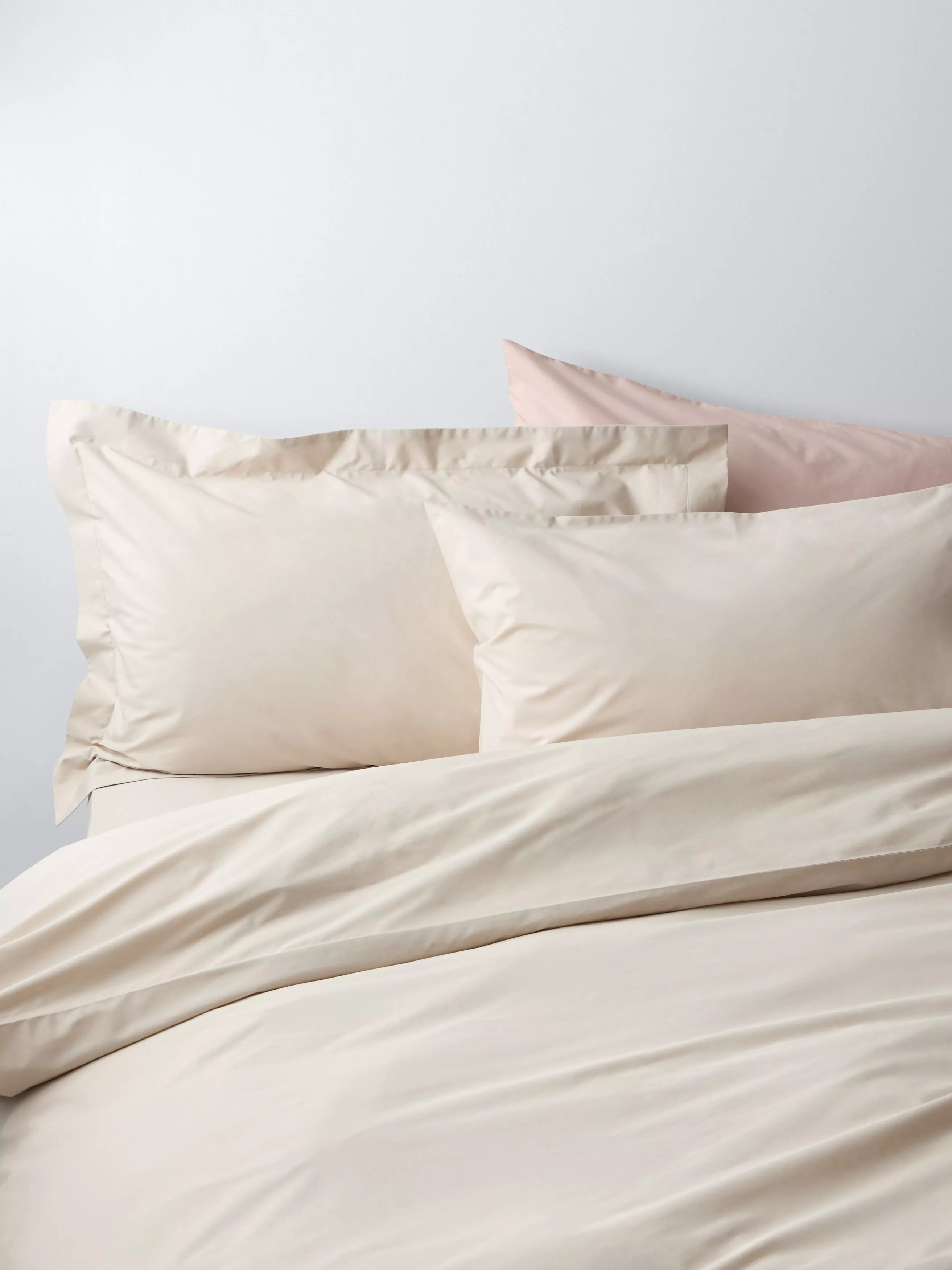 John Lewis Egyptian Cotton Percale Easy Care 260 Thread Count Double Duvet Cover Set