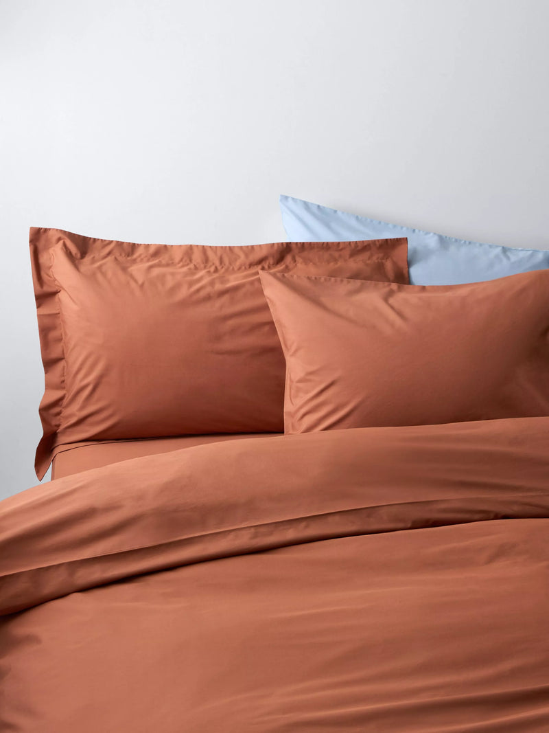 John Lewis Egyptian Cotton Percale Easy Care 260 Thread Count Double Duvet Cover Set