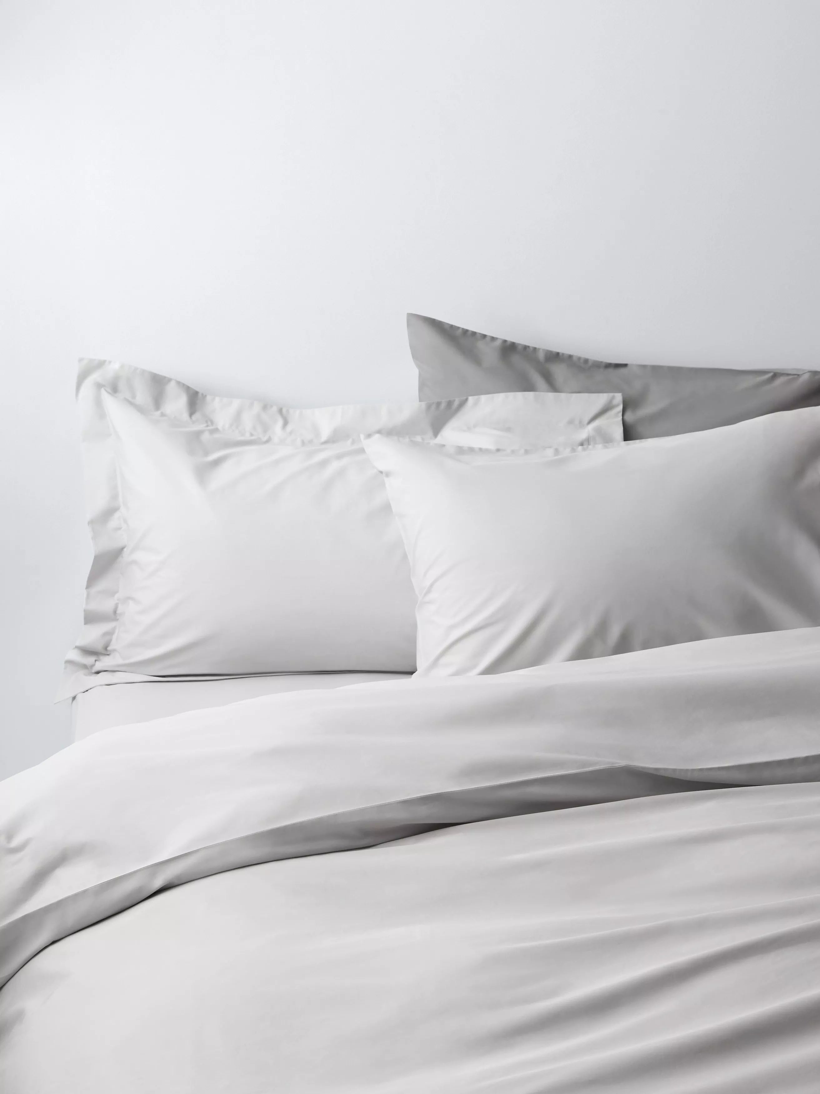 John Lewis Egyptian Cotton Percale Easy Care 260 Thread Count Double Duvet Cover Set
