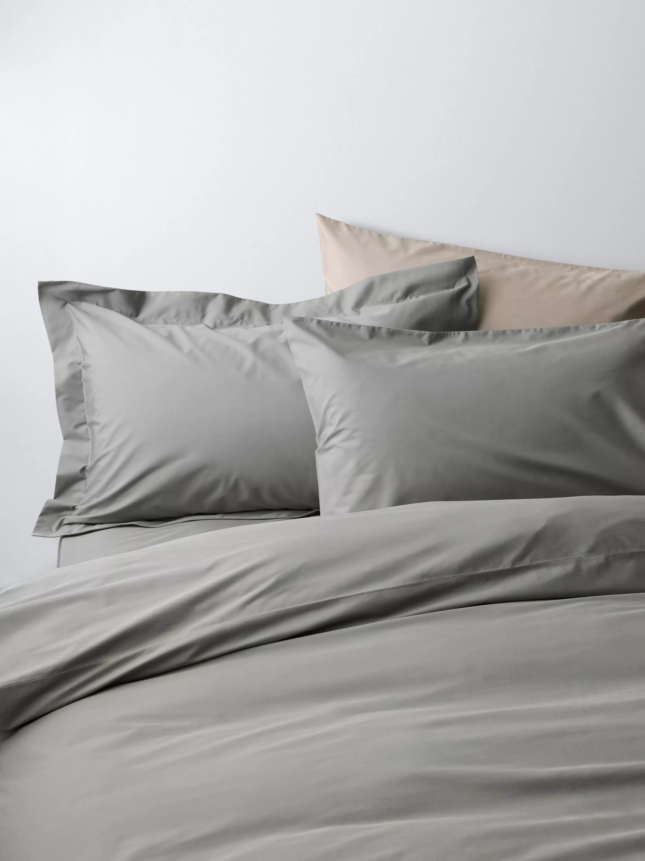 John Lewis Egyptian Cotton Percale Easy Care 260 Thread Count Double Duvet Cover Set