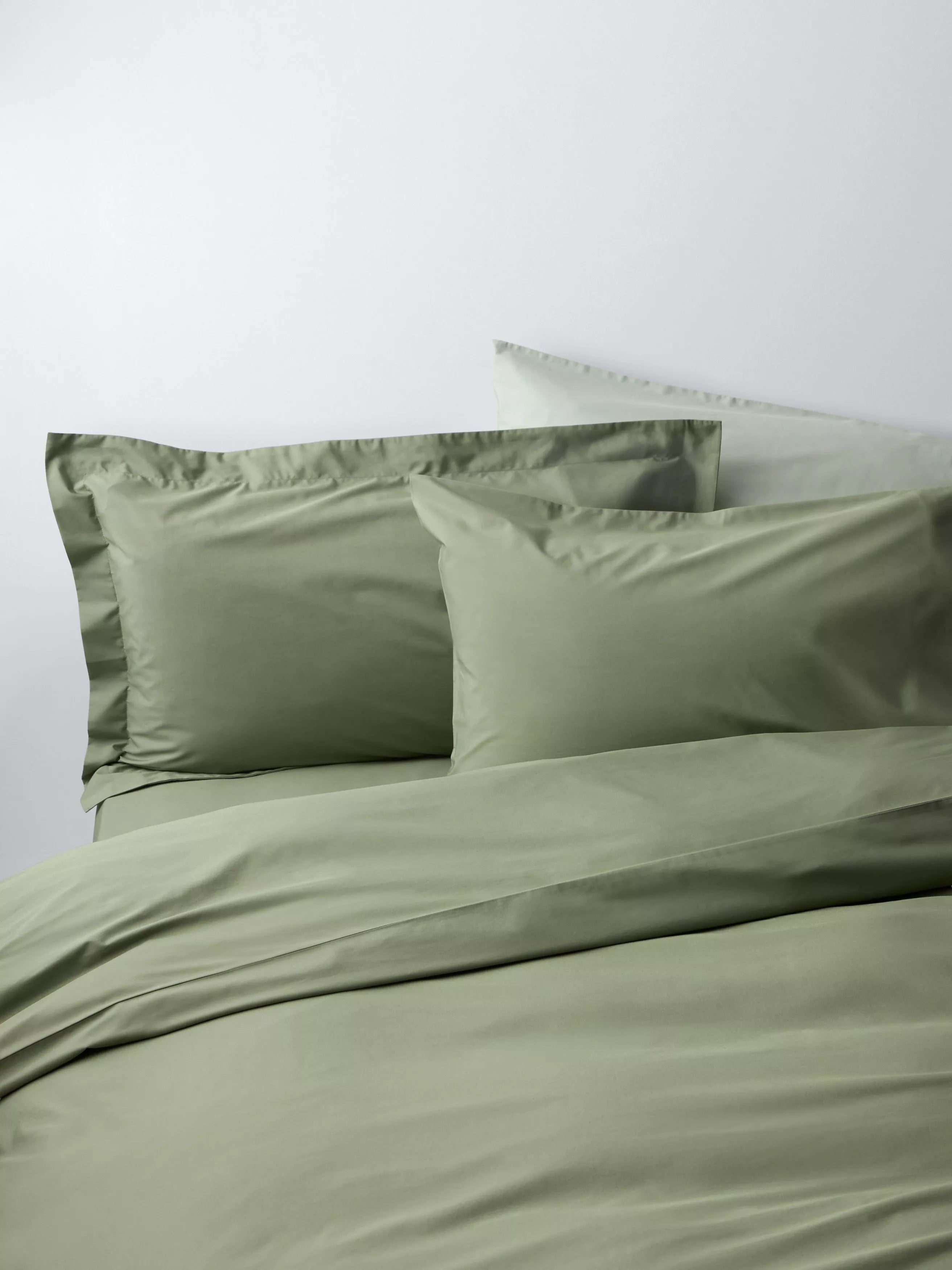 John Lewis Egyptian Cotton Percale Easy Care 260 Thread Count Double Duvet Cover Set