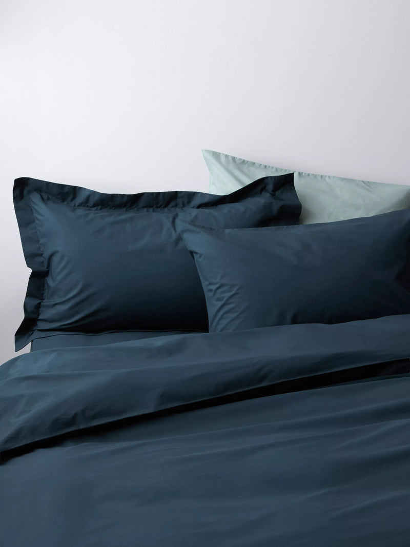 John Lewis Egyptian Cotton Percale Easy Care 260 Thread Count Double Duvet Cover Set