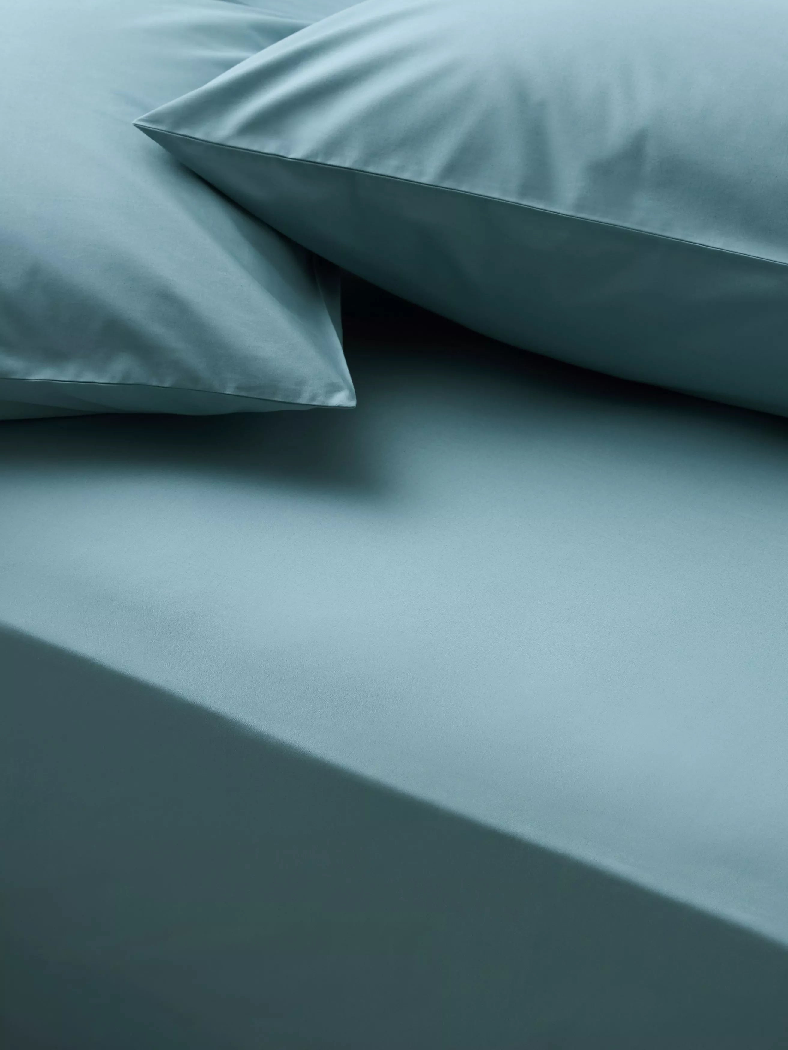 John Lewis Egyptian Cotton Percale Easy Care 260 Thread Count Fitted Sheet European Double