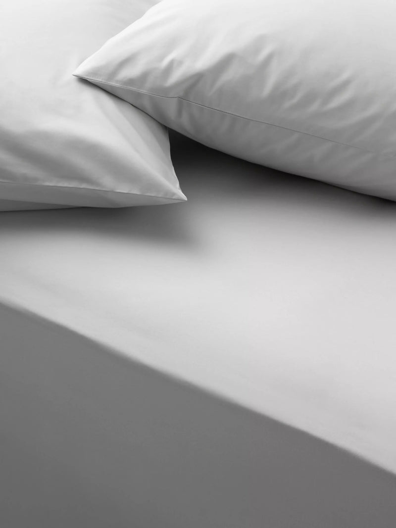 John Lewis Egyptian Cotton Percale Easy Care 260 Thread Count Fitted Sheet European Double