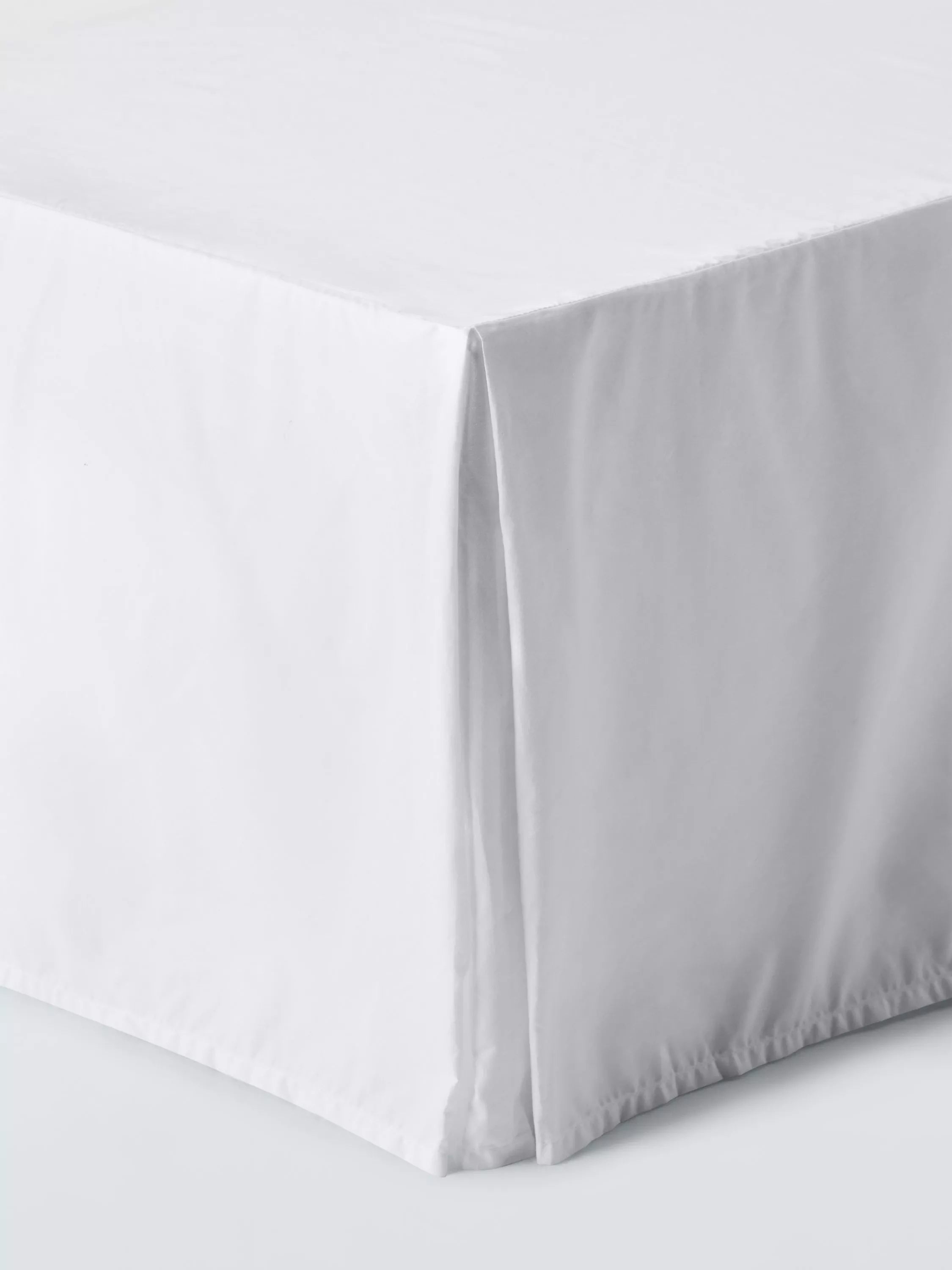 John Lewis white Egyptian cotton percale valance double - British product
