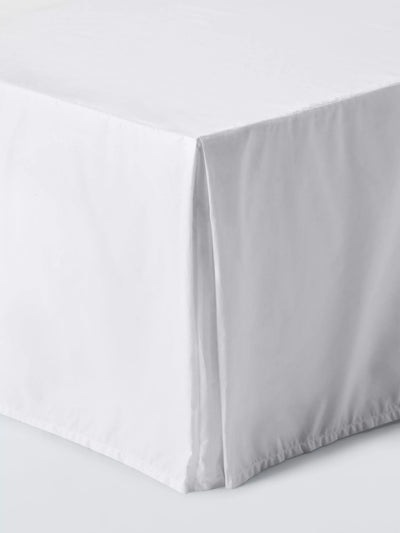 John Lewis John Lewis Egyptian Cotton Percale Easy Care 260 Thread Count Boxed Valance - White, Double- Buy online at McGrocer