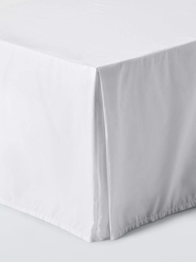 John Lewis white Egyptian cotton percale valance double - British product
