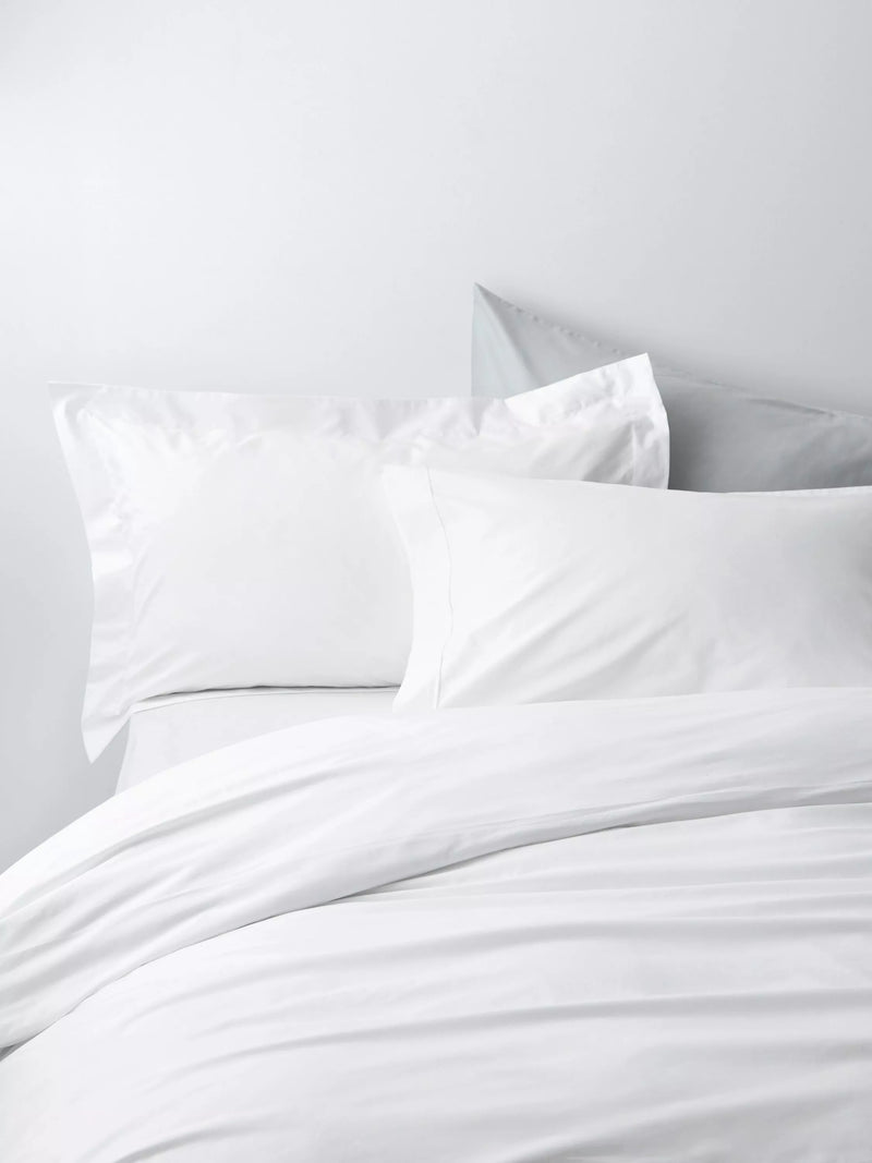 John Lewis Egyptian Cotton Percale Easy Care 400 Thread Count Double Duvet Cover