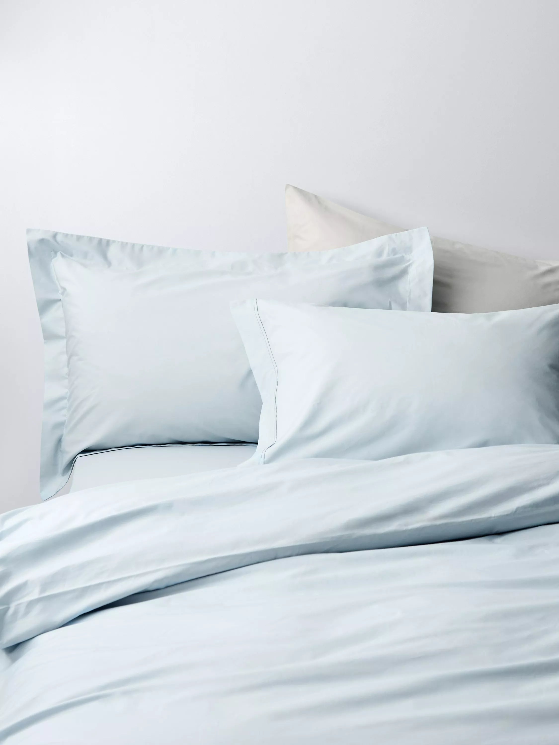 John Lewis Egyptian Cotton Percale Easy Care 400 Thread Count Double Duvet Cover