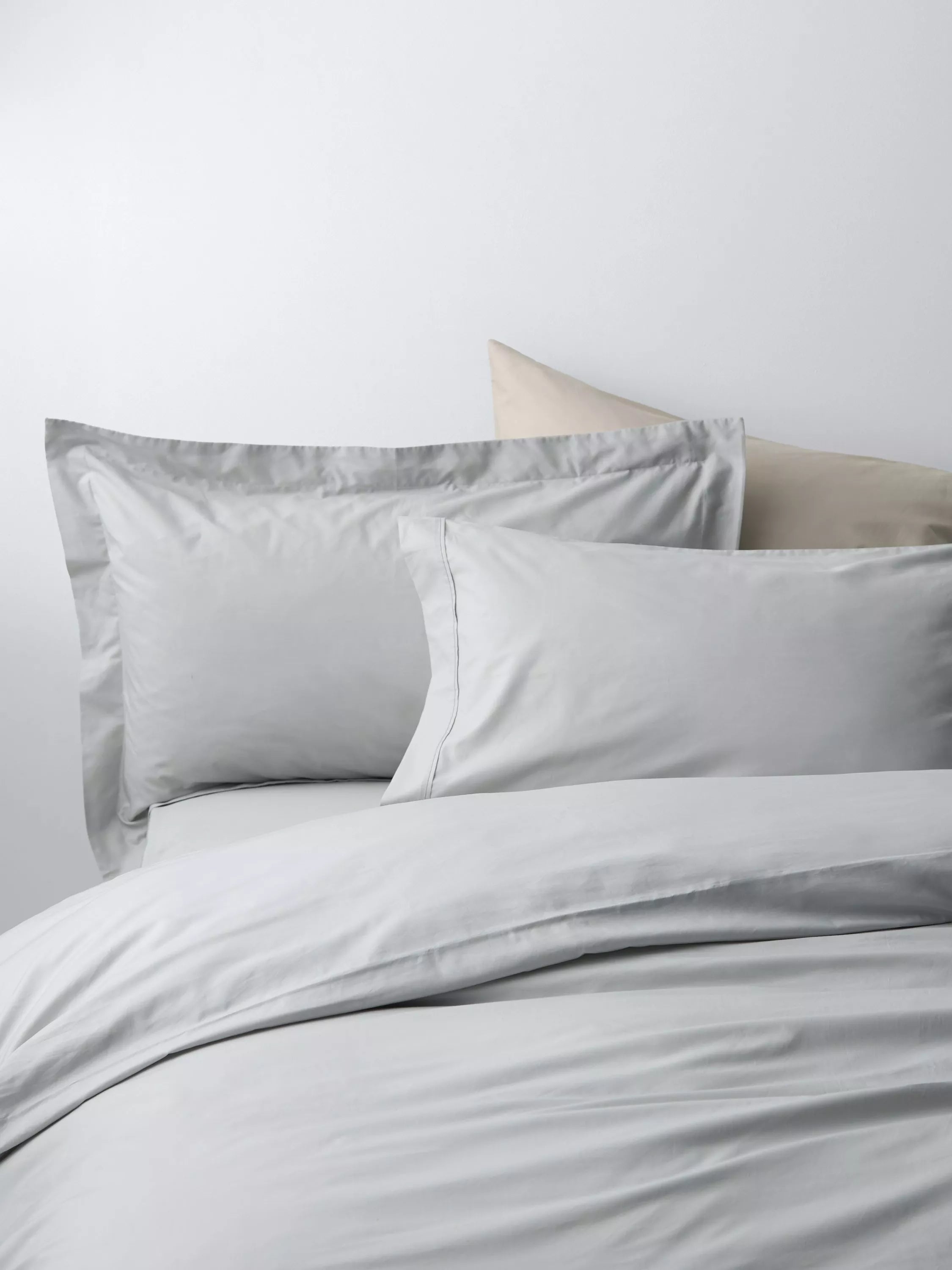 John Lewis Egyptian Cotton Percale Easy Care 400 Thread Count Double Duvet Cover