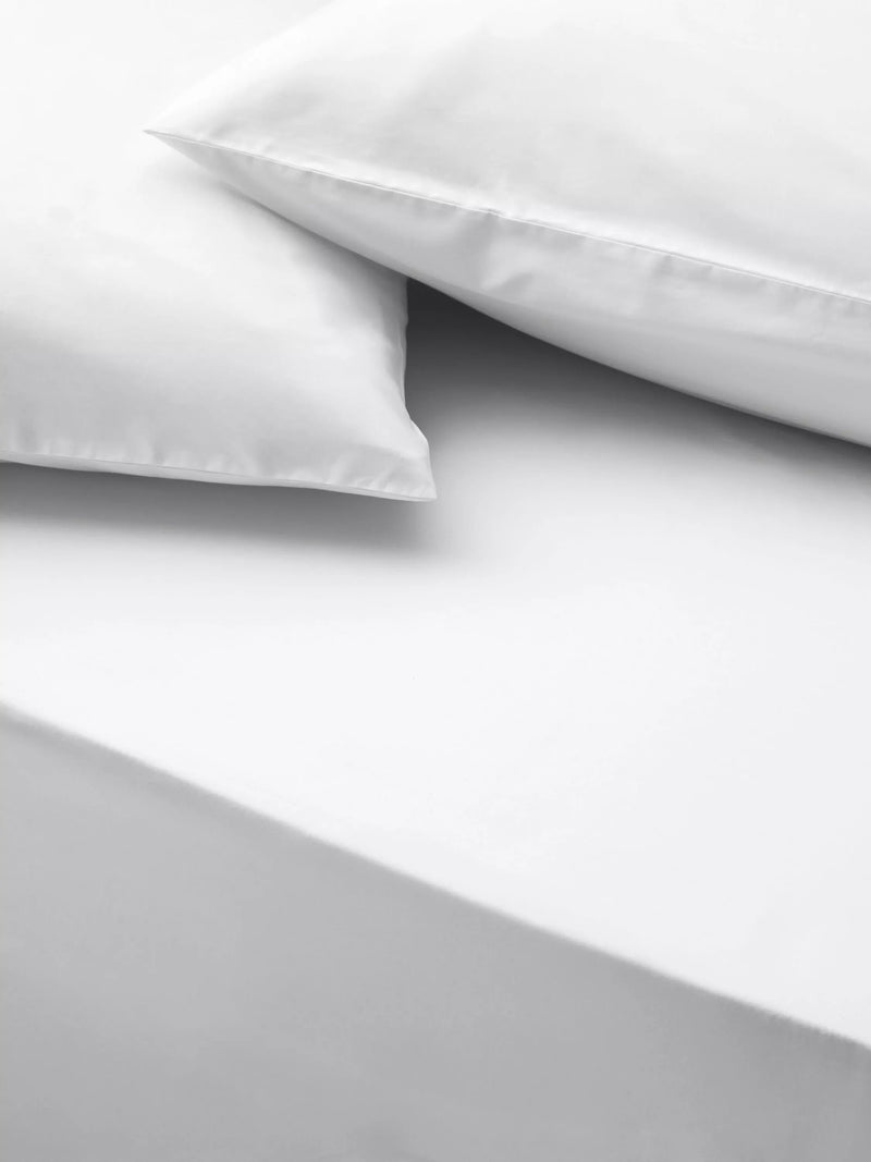 John Lewis Egyptian Cotton Percale Easy Care 400 Thread Count Extra Deep Fitted Sheet - Double