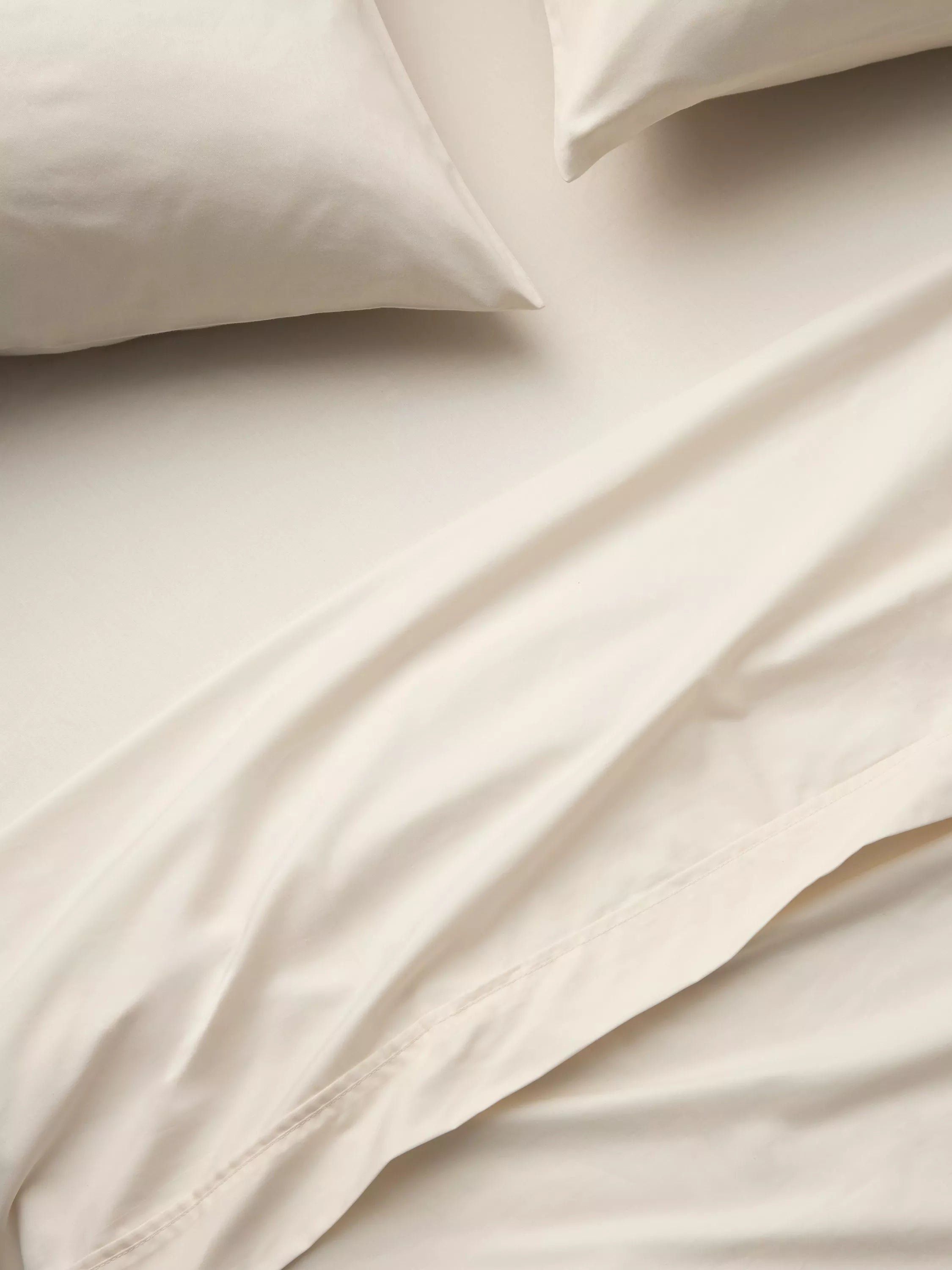 John Lewis Egyptian Cotton Percale Easy Care 400 Thread Count Flat Sheet Double