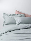 John Lewis Egyptian Cotton Sateen 600 Thread Count Bedding, Ice Blue, Standard Pillowcase, Pair