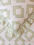 TBCo Diamond duvet cover set green double (British brand)
