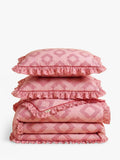 TBCo Diamond Cotton Duvet Cover Set, Pink Double - British product