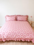 TBCo Diamond Cotton Duvet Cover Set, Pink Double - British product