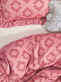 TBCo Diamond Cotton Duvet Cover Set, Pink Double - British product