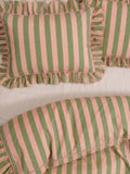 TBCo green stripe duvet cover set double, imported from the UK