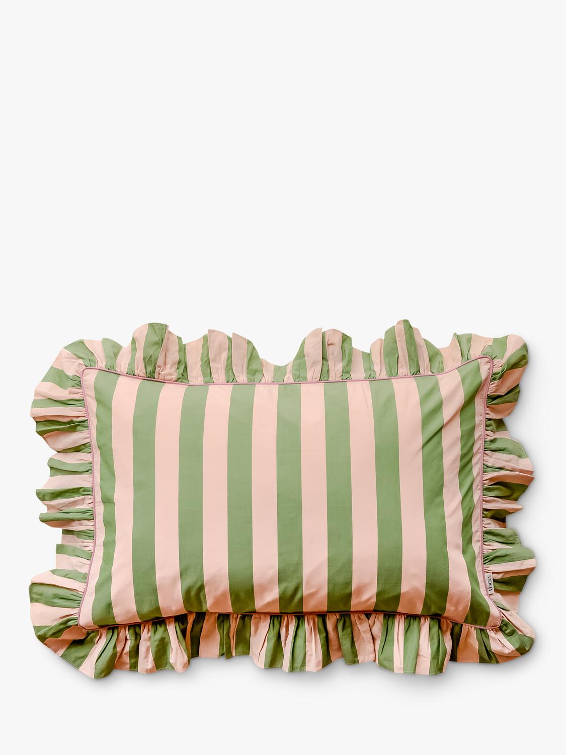 TBCo green stripe duvet cover set double, imported from the UK