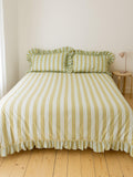 TBCo mint stripe cotton duvet cover set double, UK version