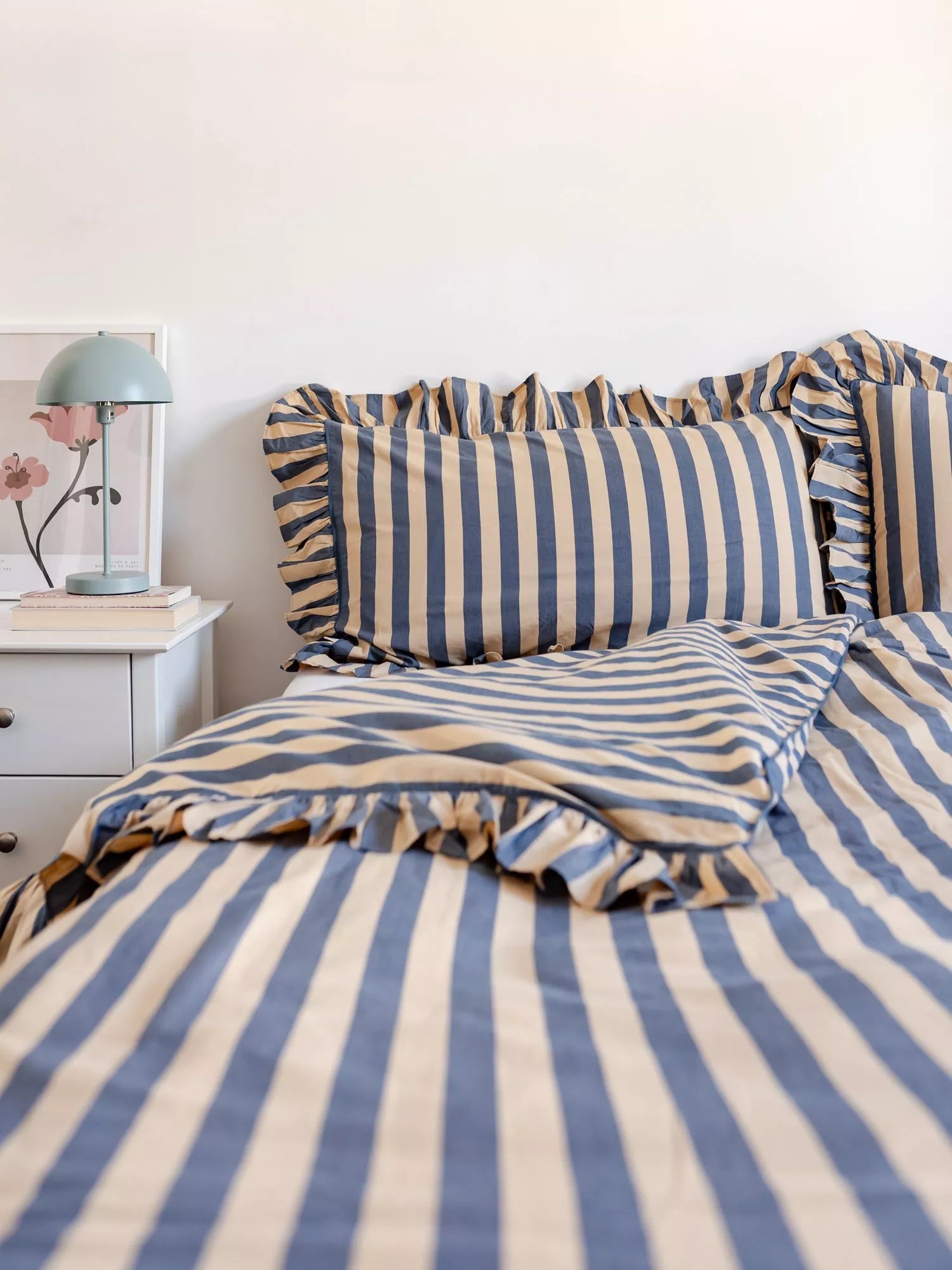 TBCo duvet cover set navy stripe double UK version