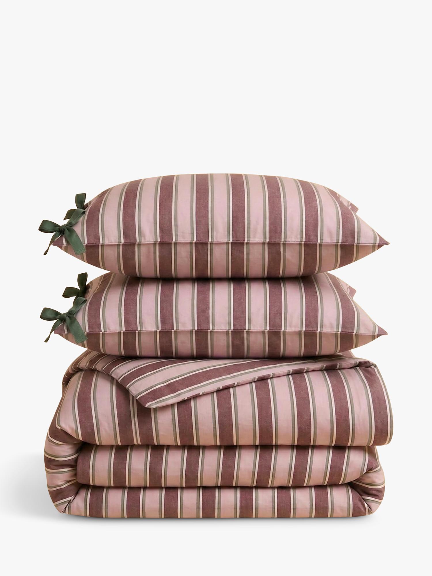TBCo duvet cover set stripe pink double, imported from the UK