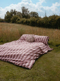 TBCo duvet cover set stripe pink double, imported from the UK