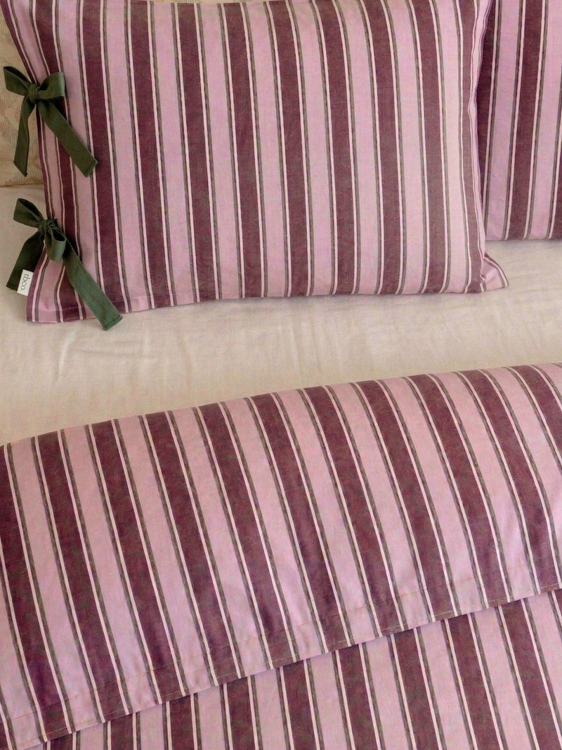 TBCo duvet cover set stripe pink double, imported from the UK
