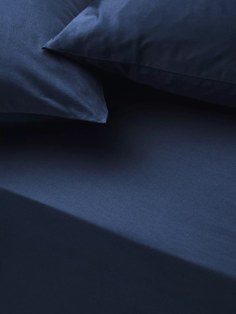 John Lewis Temperature Balance Cotton Sateen 400 Thread Count Fitted Sheet Double