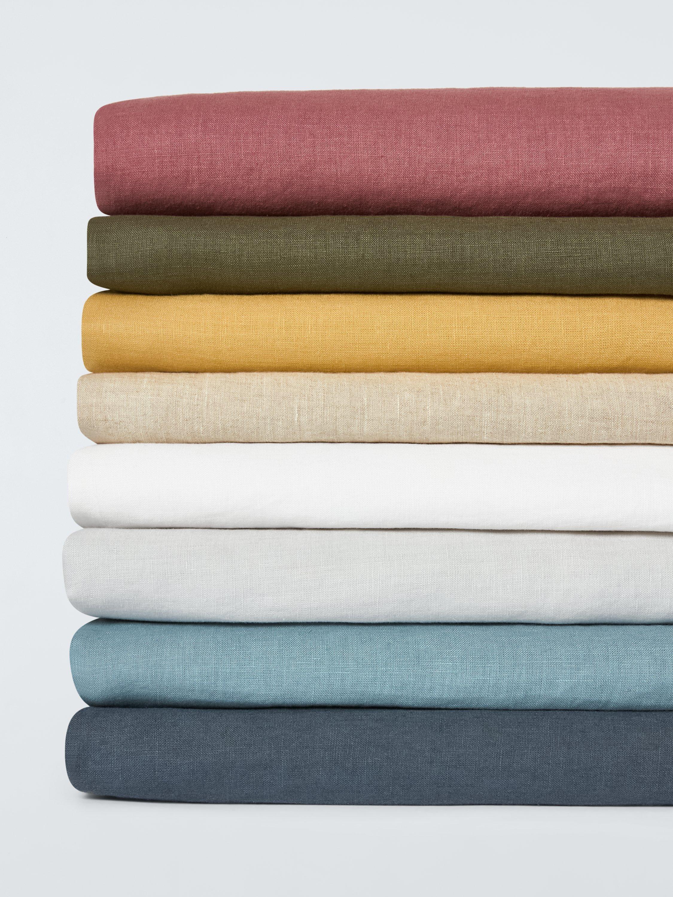 John Lewis washed linen fitted sheet double (British brand)