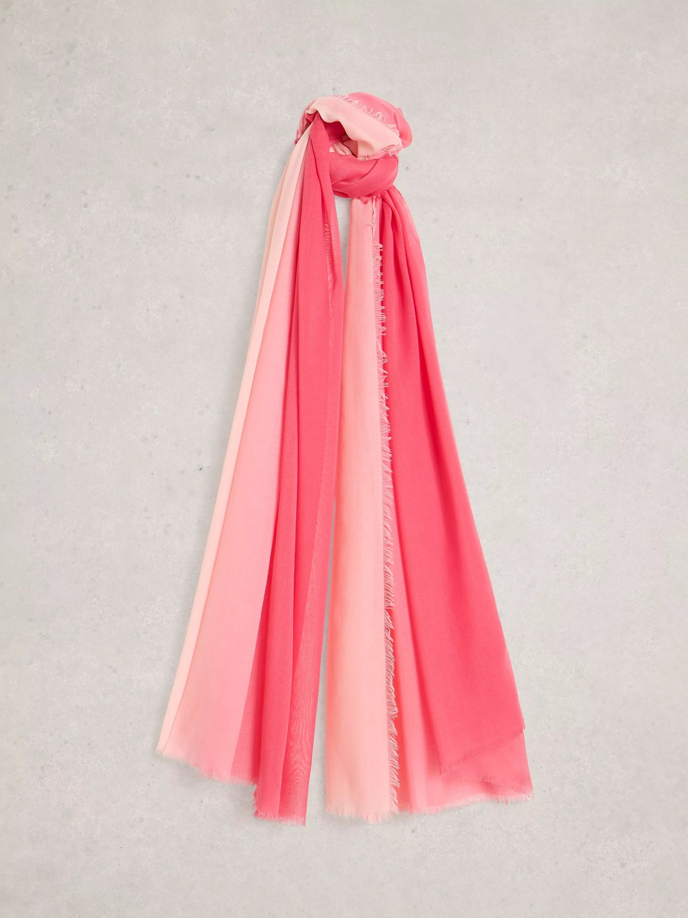 White Stuff ombre scarf coral 100x200cm, imported from the UK