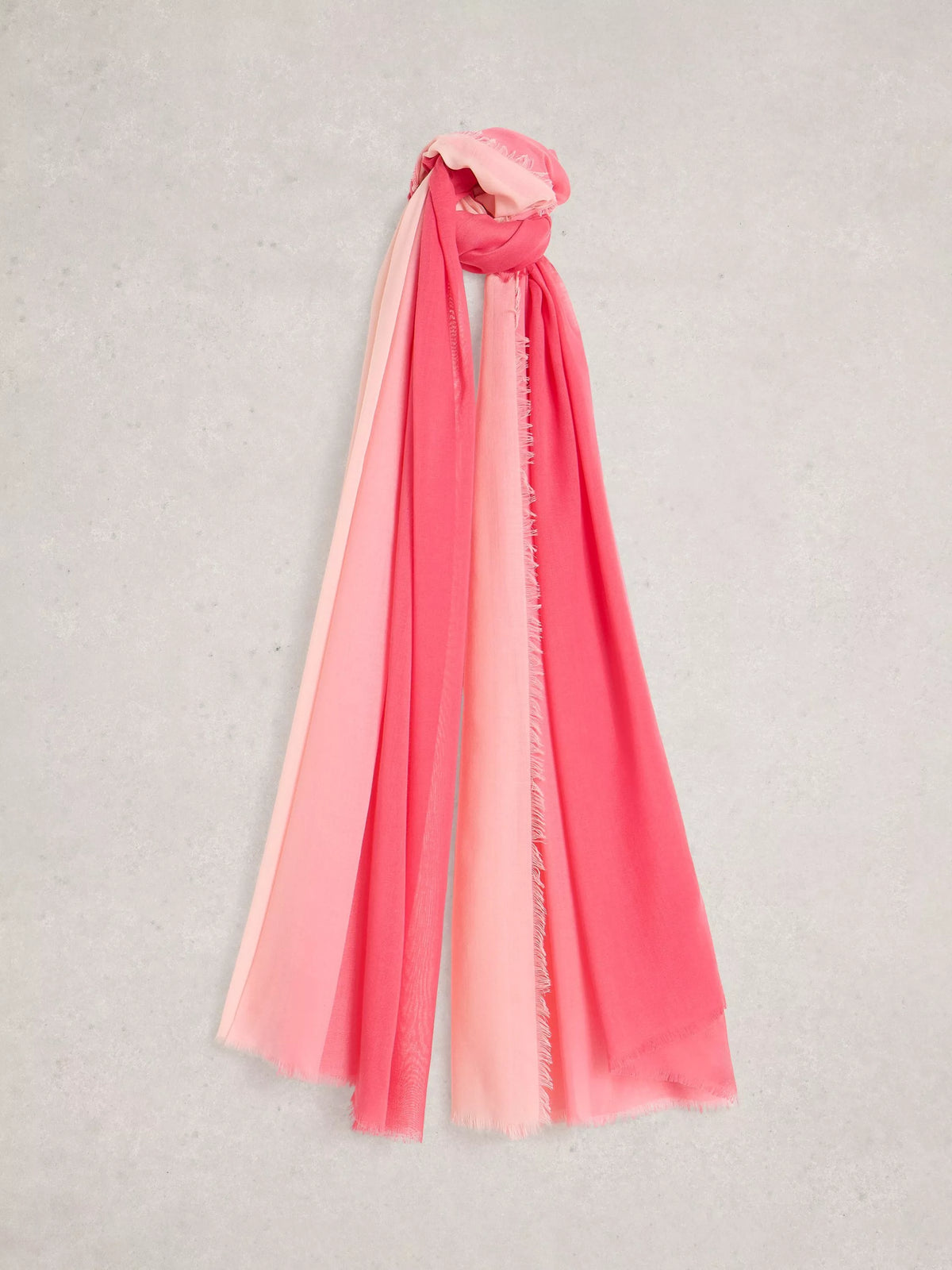White Stuff ombre scarf coral 100x200cm, imported from the UK