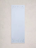 White Stuff embroidered scarf light blue, imported from the UK