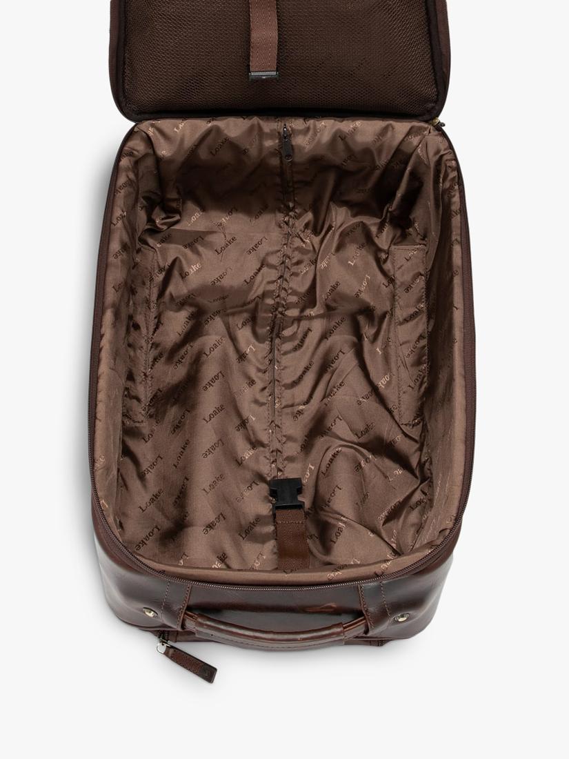 Loake Paris leather wheeled suitcase Chestnut (British brand)