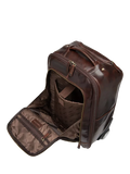 Loake Paris leather wheeled suitcase Chestnut (British brand)