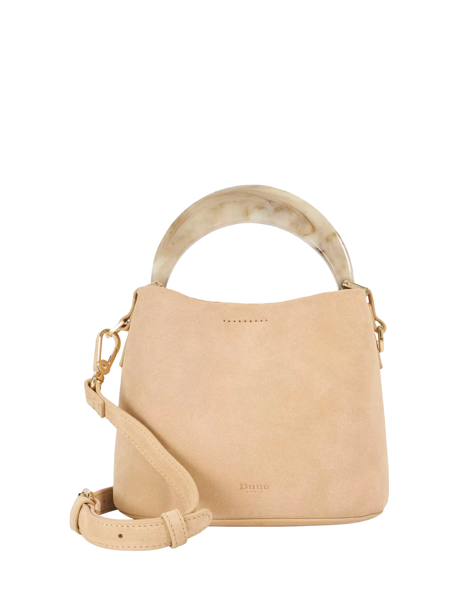 Dune London Dharla Suede Grab Bag, Taupe, One Size