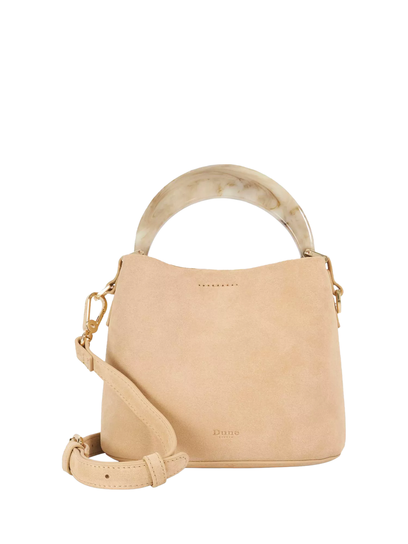 Dune London Dharla Suede Grab Bag, Taupe, One Size