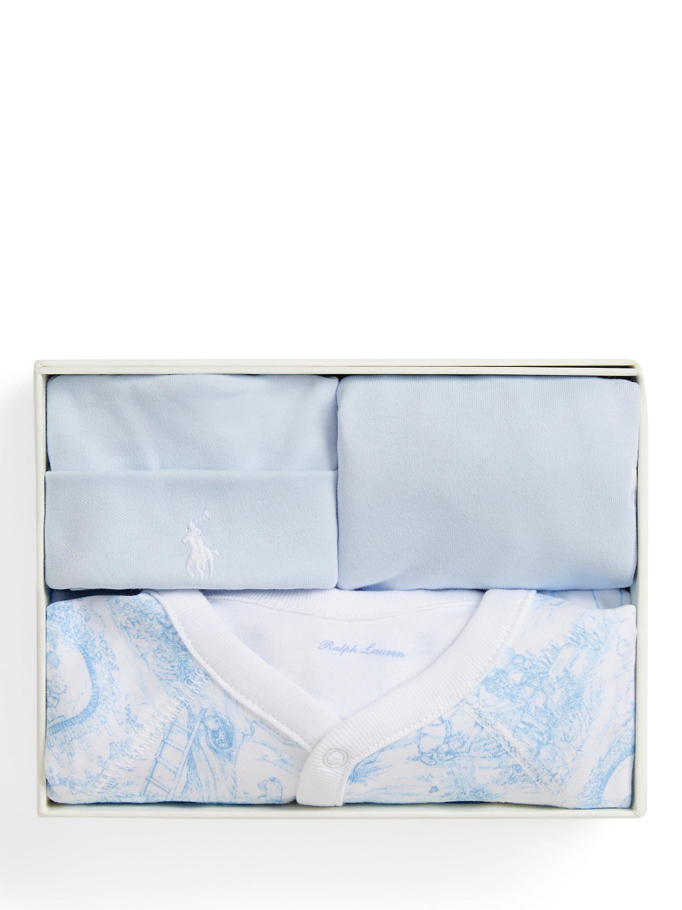 Ralph Lauren baby gift set cotton knit toile, imported from the UK