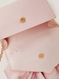 Monsoon kids satin bow bag dusky pink - British product